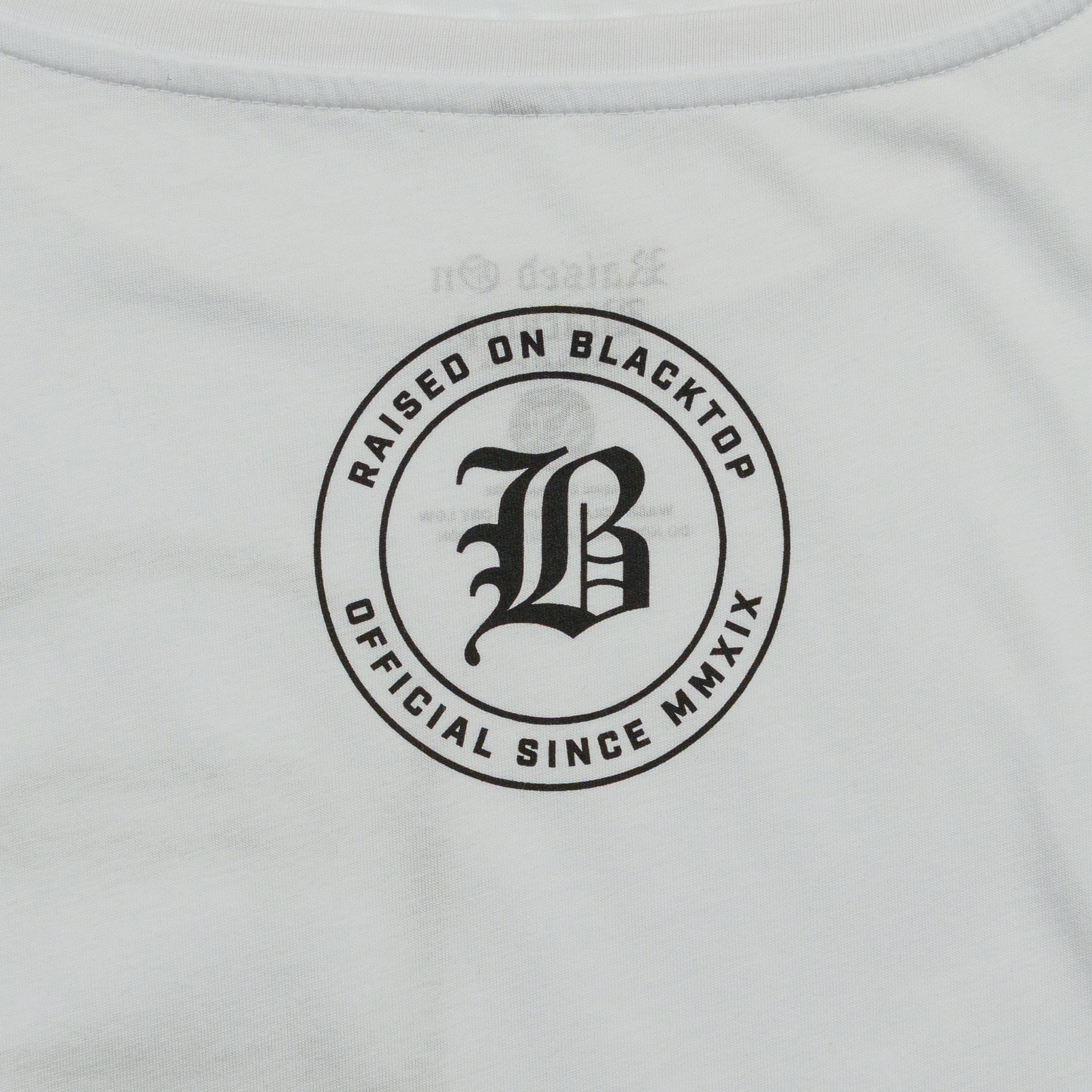 Raised On Blacktop® VINTAGE WASH CUT-OFF TANK - White