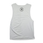 Raised On Blacktop® VINTAGE WASH CUT-OFF TANK - White