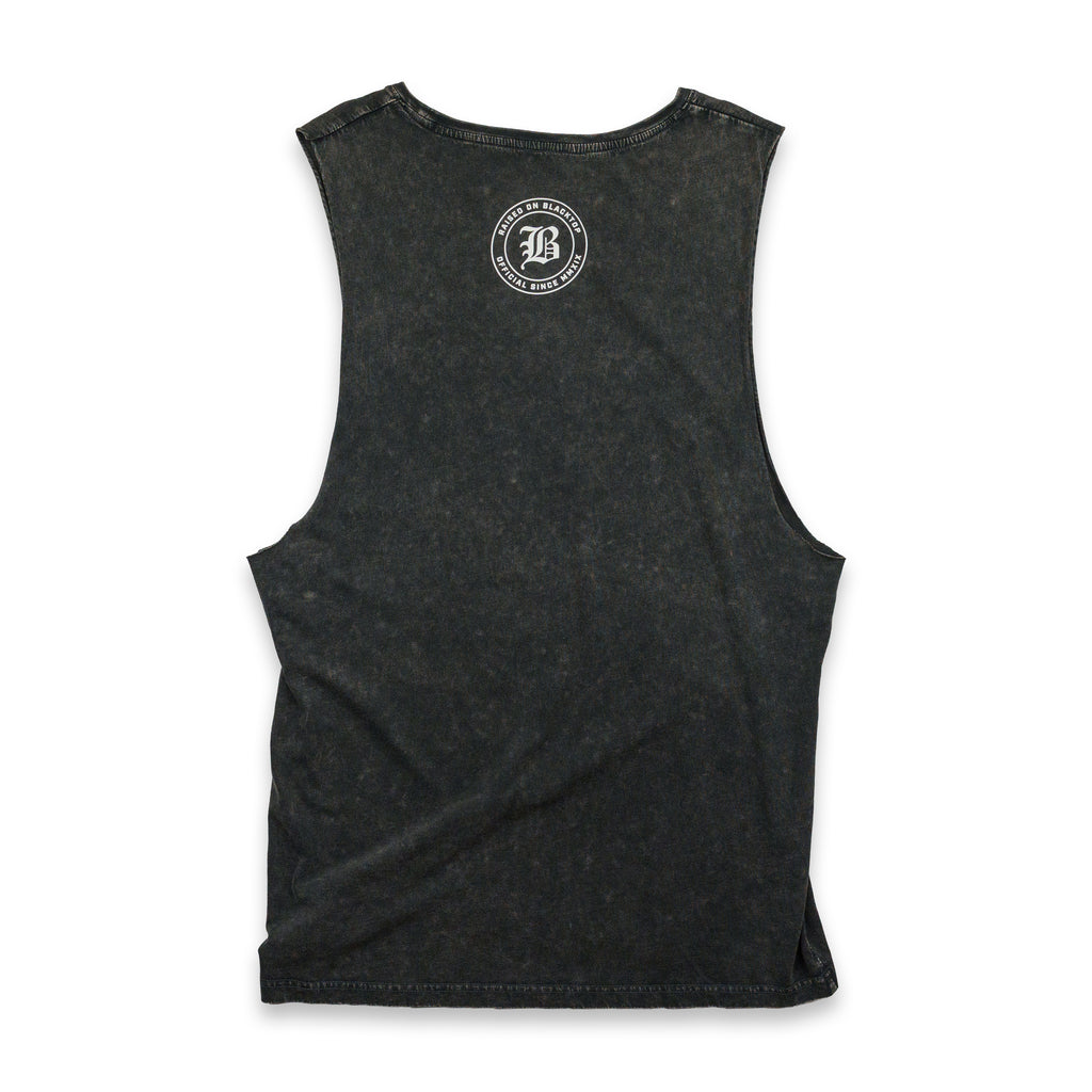 Raised On Blacktop® VINTAGE WASH CUT-OFF TANK - Grey