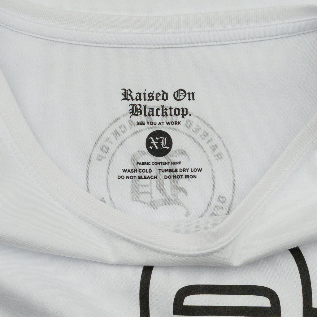 Raised On Blacktop® VINTAGE WASH CUT-OFF TANK - White