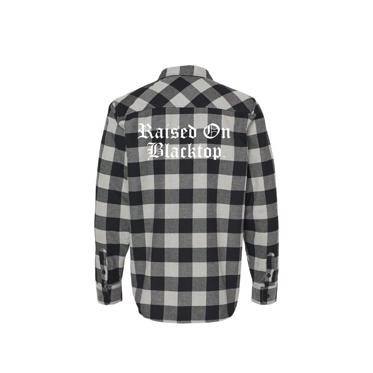 Raised On Blacktop® — The Blacktop Flannel BLACK/GREY Secondary image