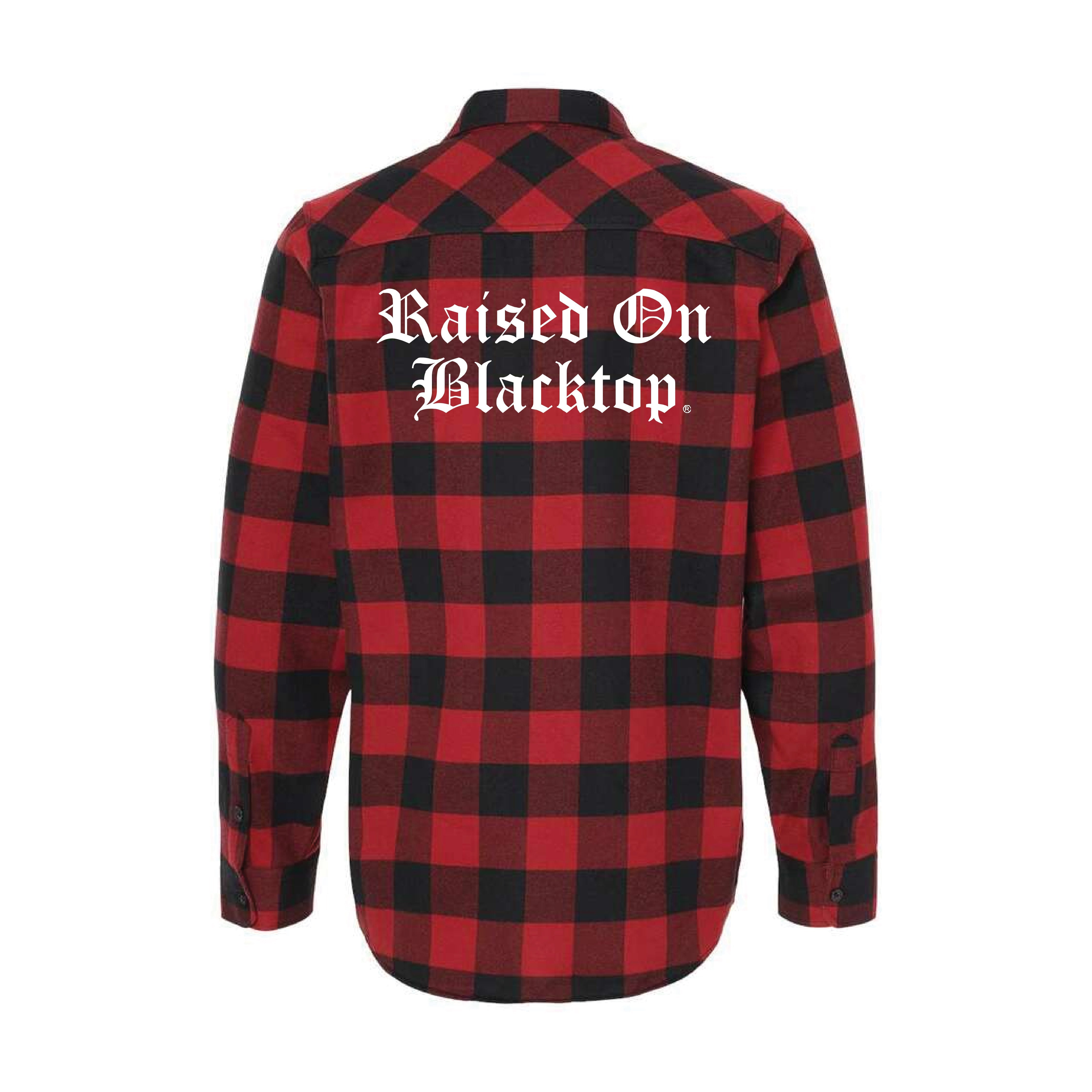 Raised On Blacktop® — The Blacktop Flannel RED/BLACK Secondary image
