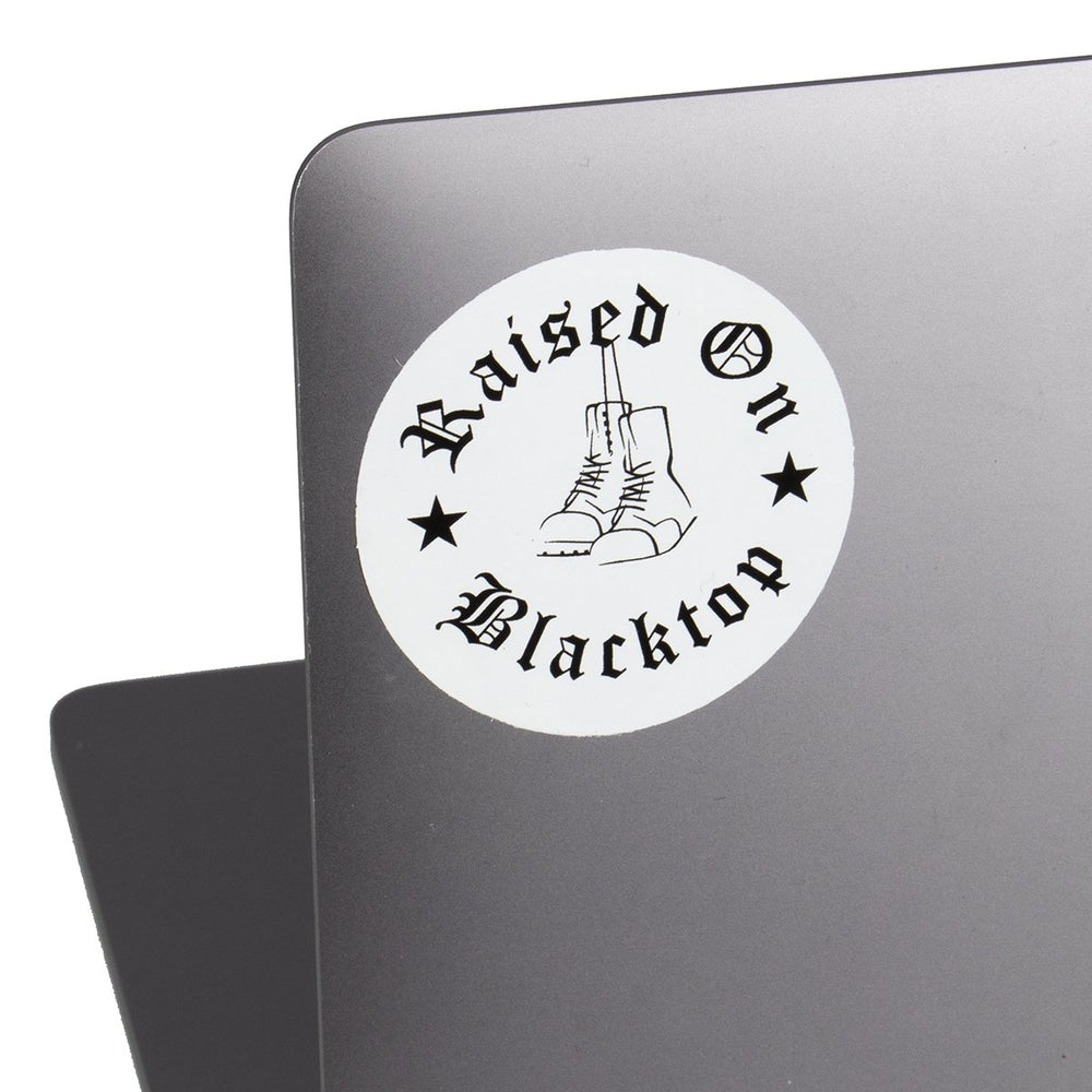 
                  
                    Dangling Boots Sticker - Raised On Blacktop
                  
                