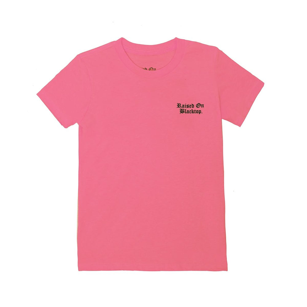 Future Boss Youth Tee - Neon Pink - Raised On Blacktop