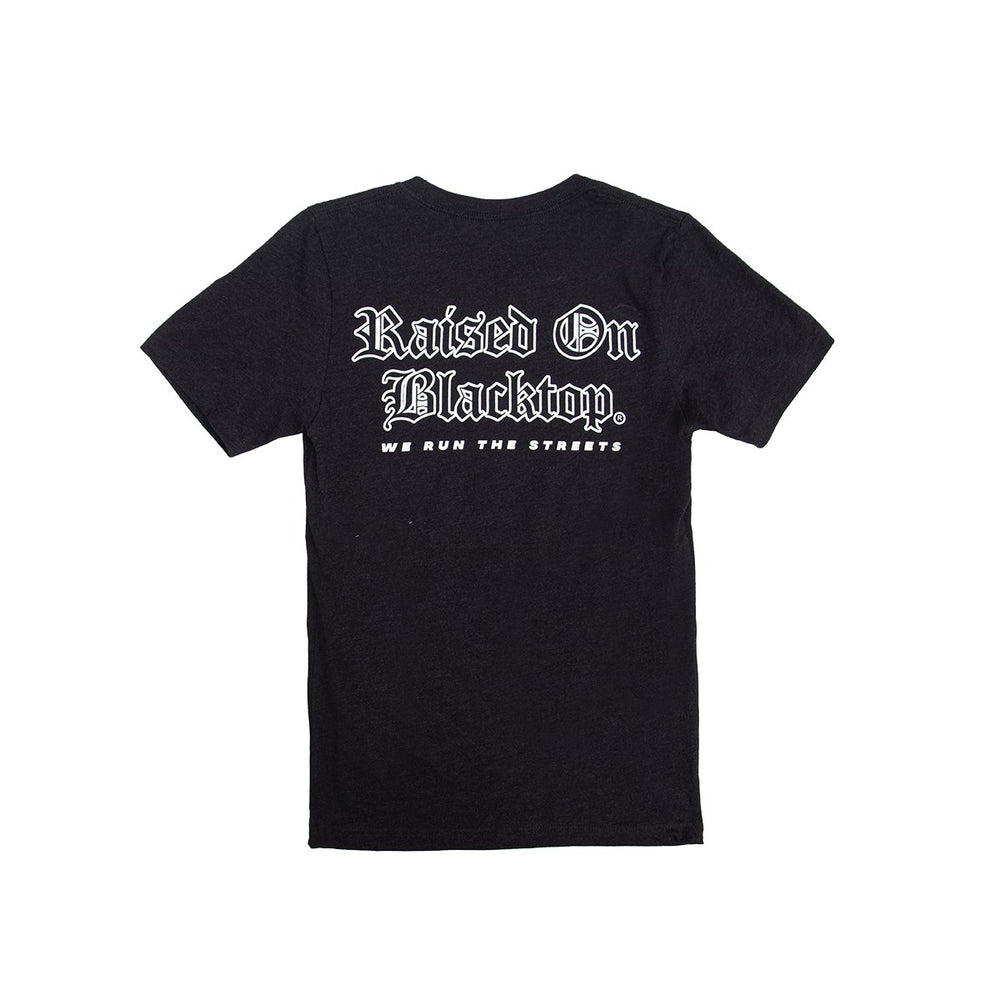 Raised on Blacktop Unisex Tee - Black - Raised On Blacktop