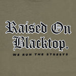 Raised on Blacktop Unisex Tee - Light Olive - Raised On Blacktop