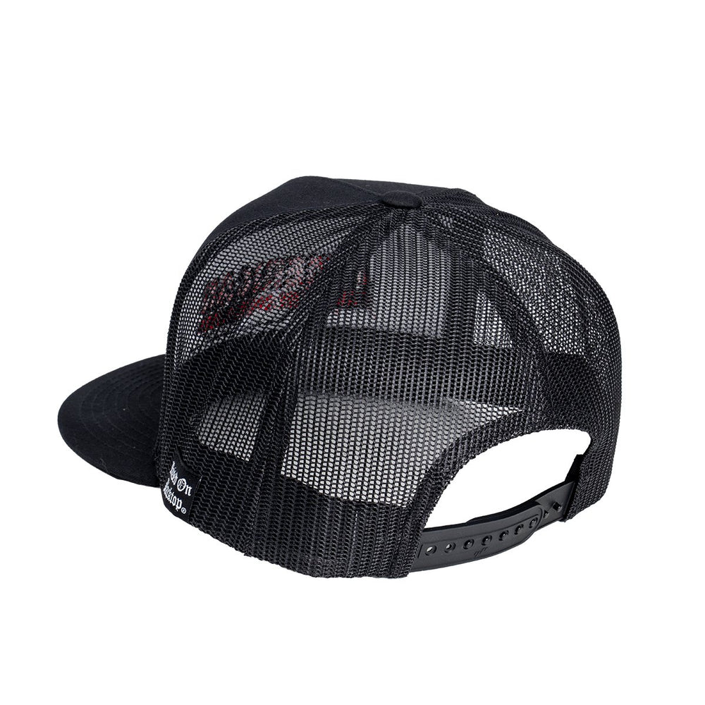 
                  
                    ROB-044 | American Pavement Trucker Cap - Black - Raised On Blacktop
                  
                