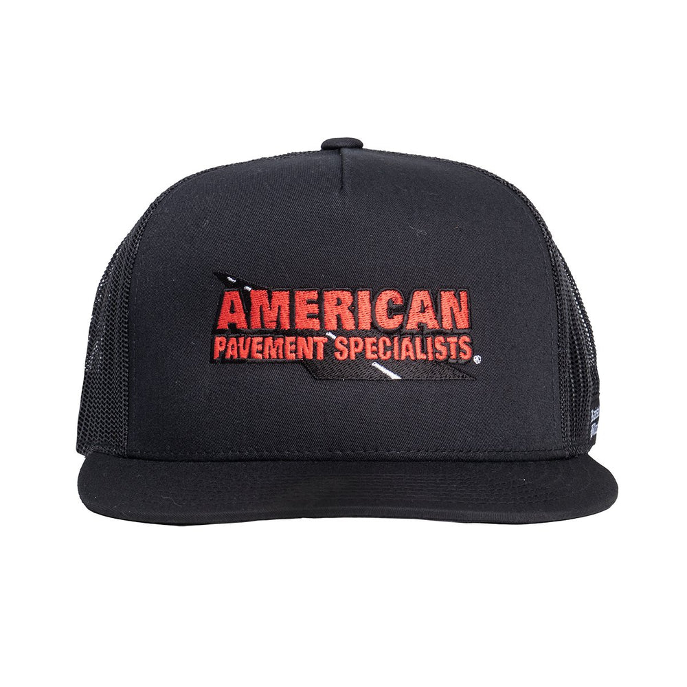 ROB-044 | American Pavement Trucker Cap - Black - Raised On Blacktop