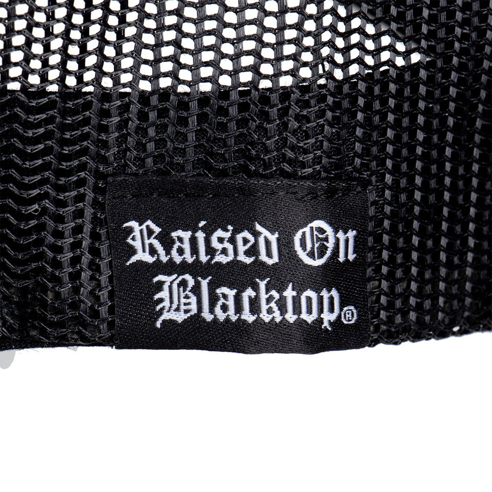 
                  
                    ROB-044 | American Pavement Trucker Cap - Black - Raised On Blacktop
                  
                