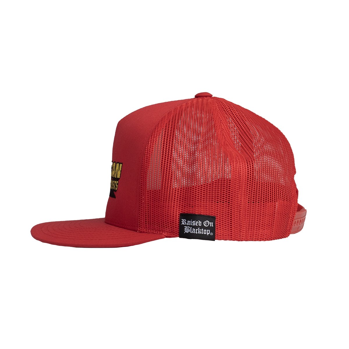 ROB-045 | American Pavement Trucker Cap - Red - Raised On Blacktop