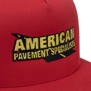 
                  
                    ROB-045 | American Pavement Trucker Cap - Red - Raised On Blacktop
                  
                