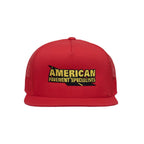 ROB-045 | American Pavement Trucker Cap - Red - Raised On Blacktop