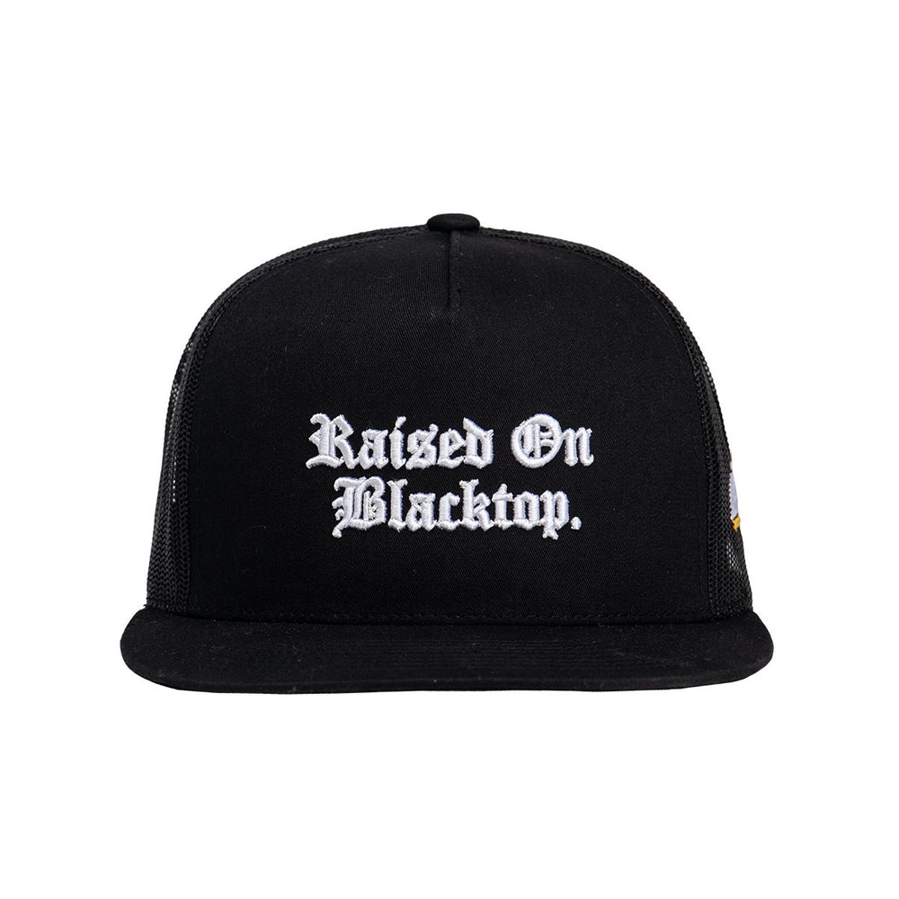 
                  
                    ROB-052 | ROB LeeBoy Flatbill Trucker Cap - Raised On Blacktop
                  
                