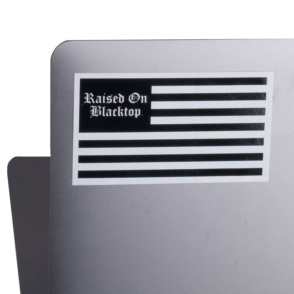 ROB B/W Horizontal Flag Sticker - Raised On Blacktop